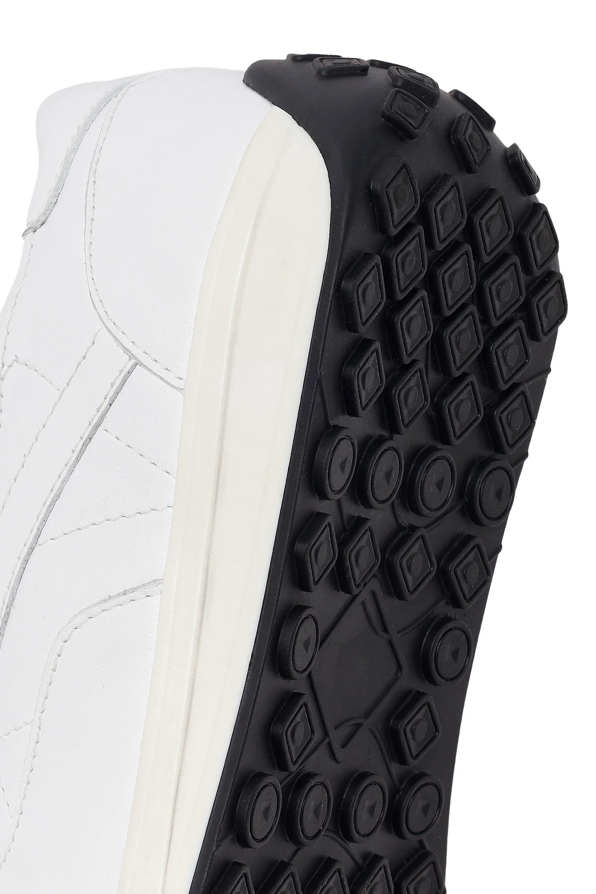 Kadın Beyaz Bağcıklı Deri Sneaker - Image 8