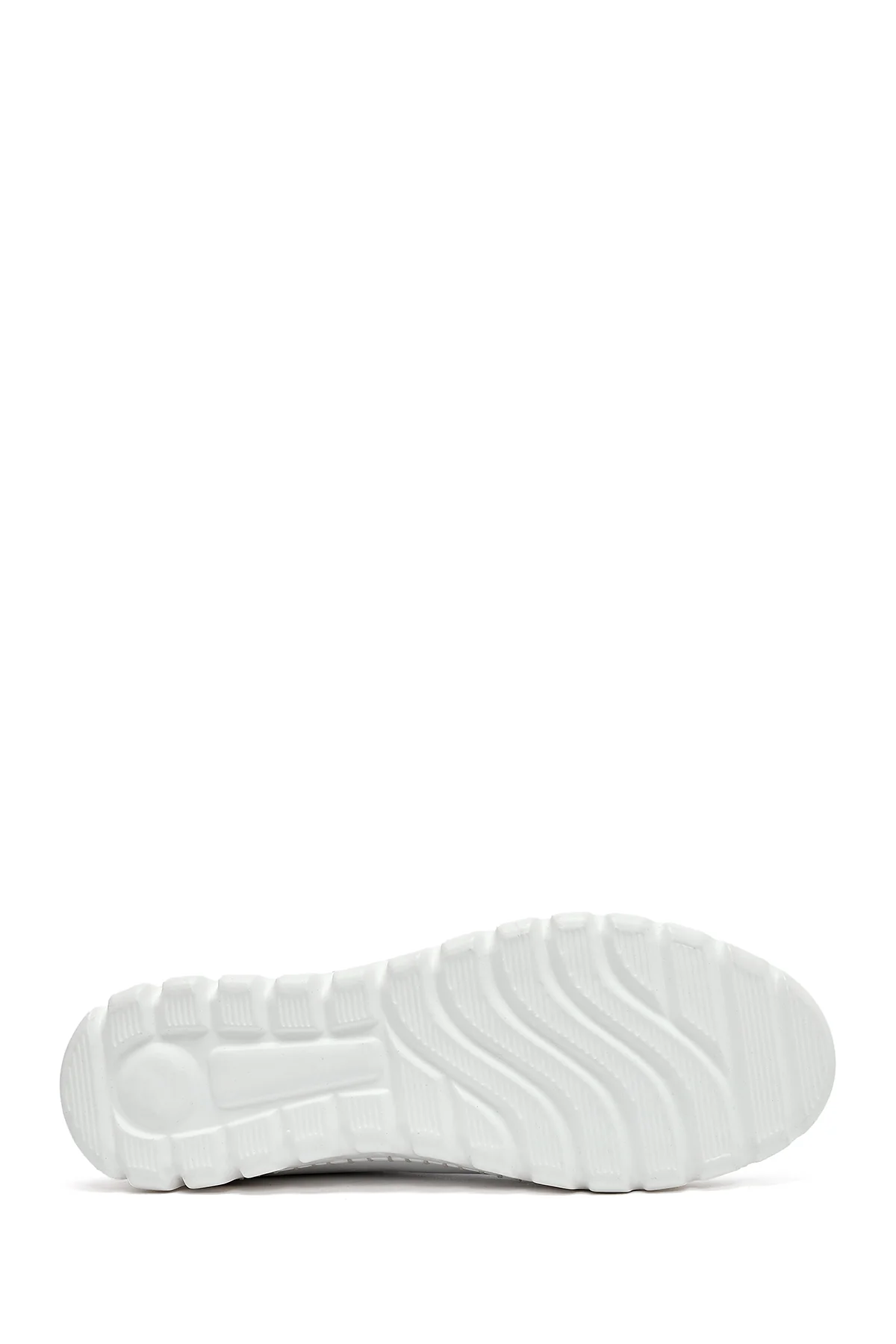 Kadın Beyaz Bağcıklı Deri Sneaker - Image 5