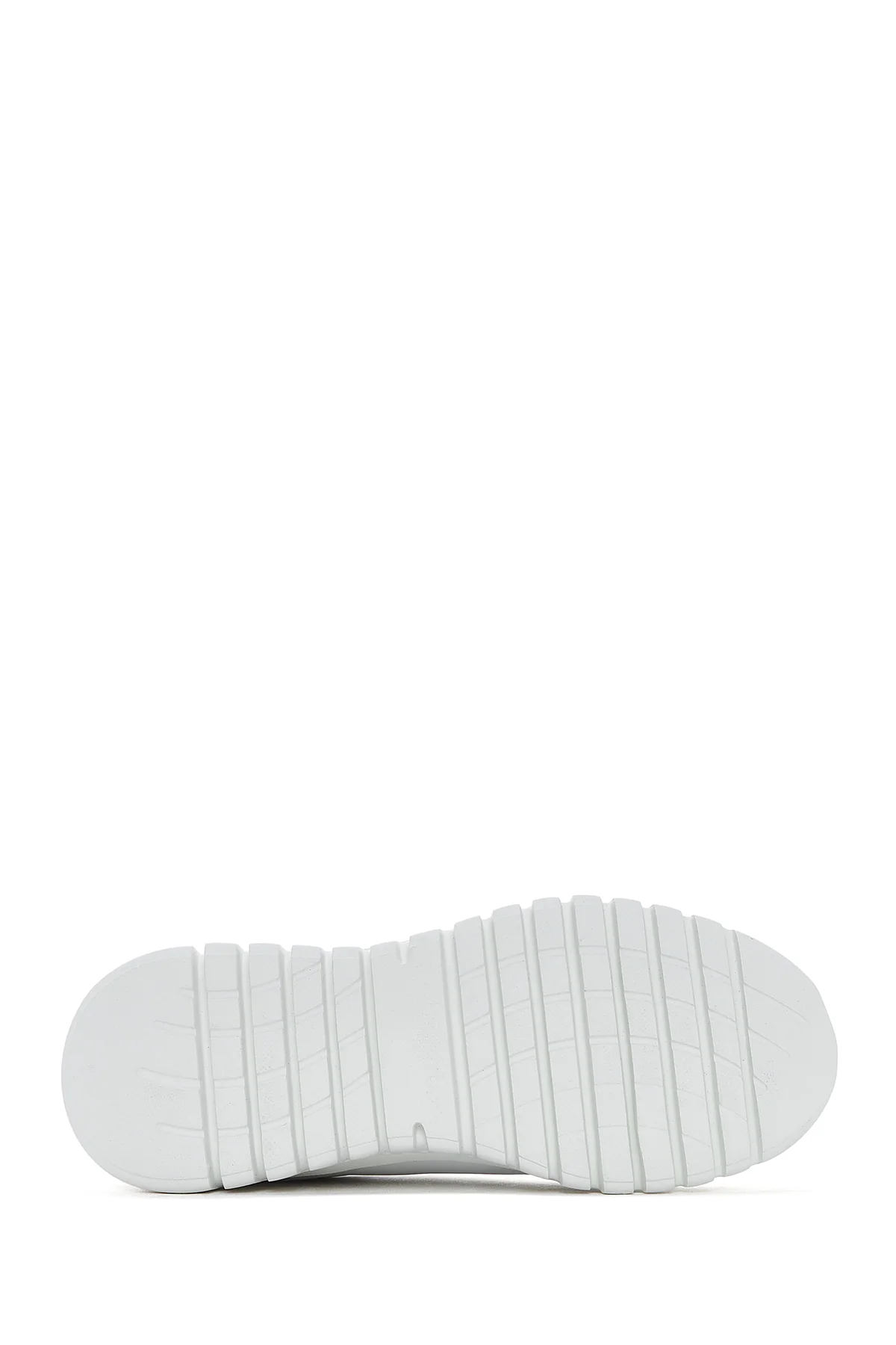 Kadın Beyaz Bağcıklı Deri Sneaker - Image 5