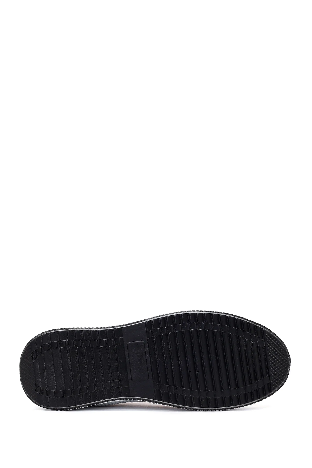 Kadın Beyaz Bağcıklı Kalın Tabanlı Deri Sneaker - Image 5