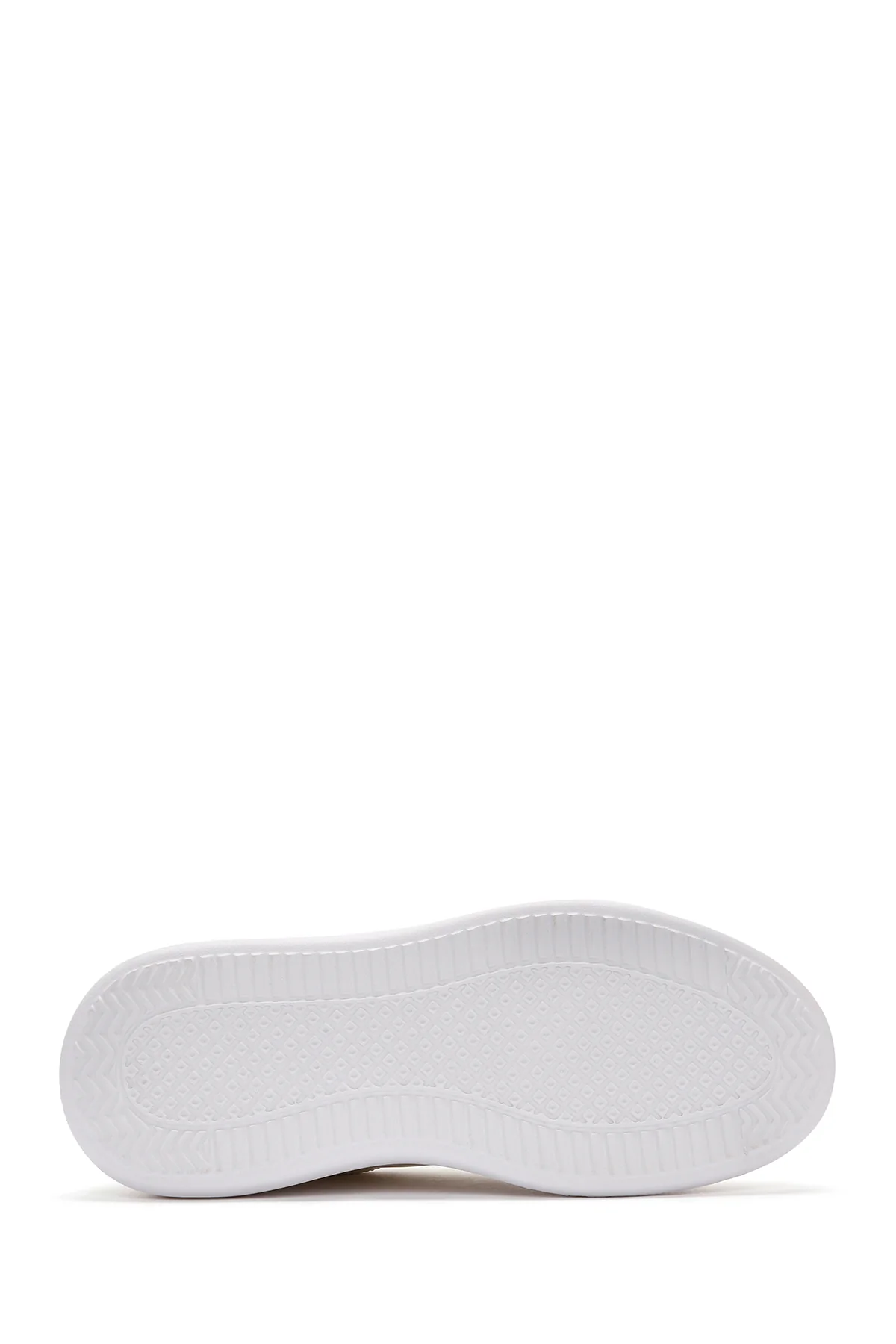 Kadın Beyaz Bağcıklı Kalın Tabanlı Sneaker - Image 4