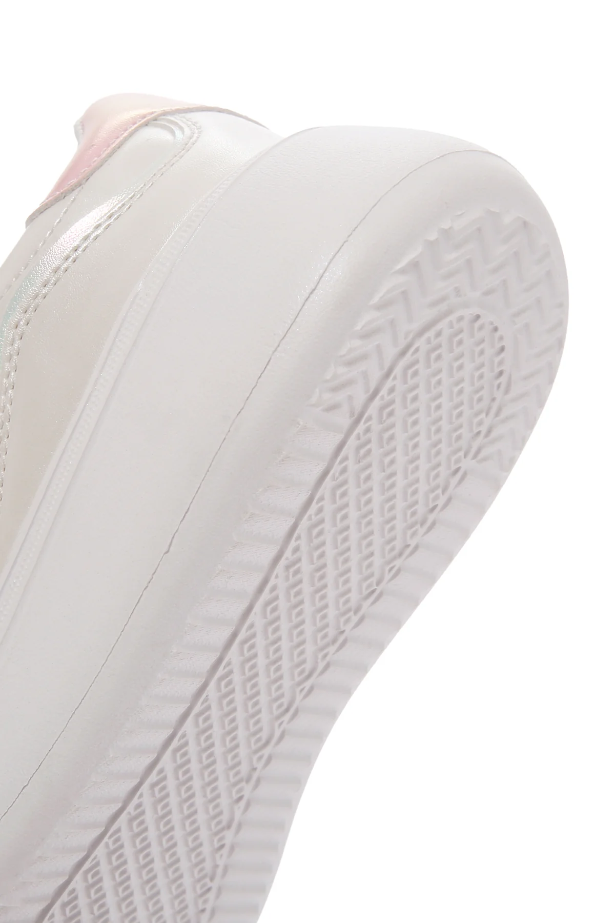 Kadın Beyaz Bağcıklı Kalın Tabanlı Sneaker - Image 8
