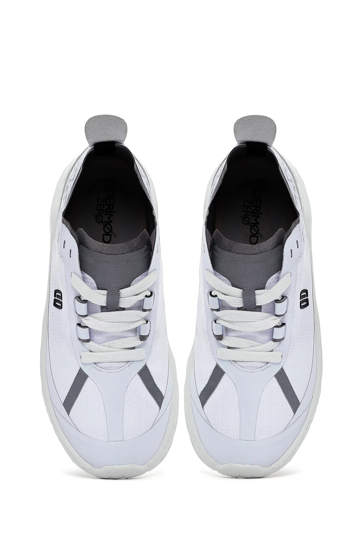 Kadın Beyaz Bağcıklı Kalın Tabanlı Sneaker - Image 7