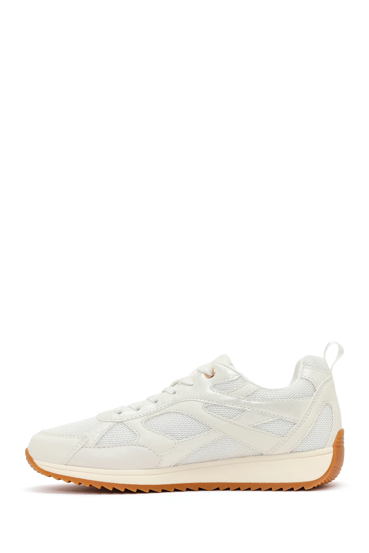 Kadın Beyaz Bağcıklı Sneaker - Image 3
