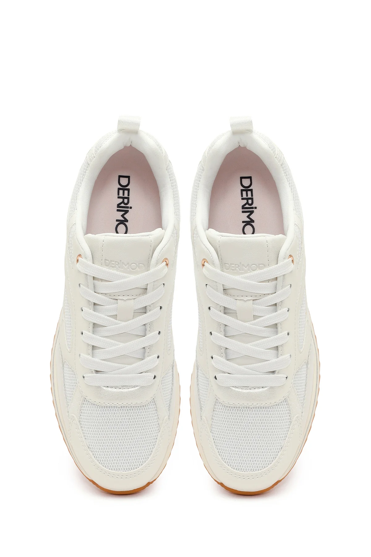 Kadın Beyaz Bağcıklı Sneaker - Image 4