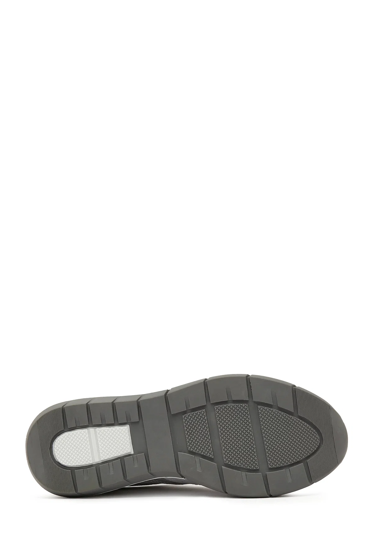 Kadın Beyaz Bağcıklı Yandan Fermuarlı Deri Sneaker - Image 4