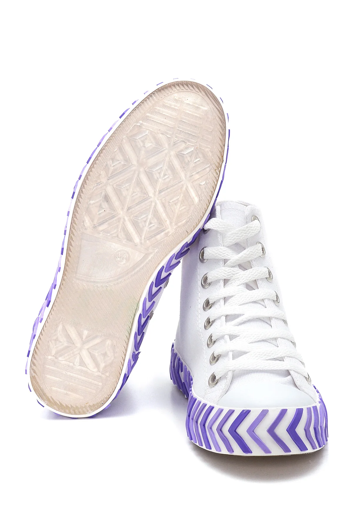 Kadın Beyaz Bilekli Sneaker - Image 4