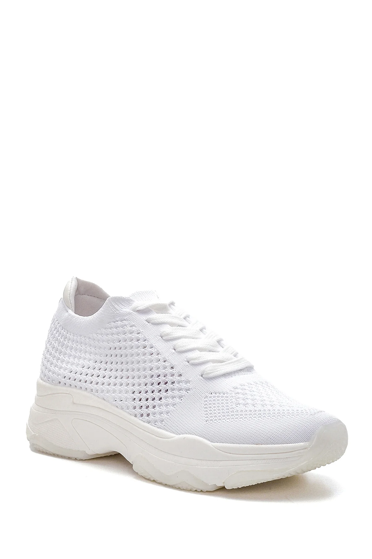 Kadın Beyaz Delikli Sneaker - Image 3