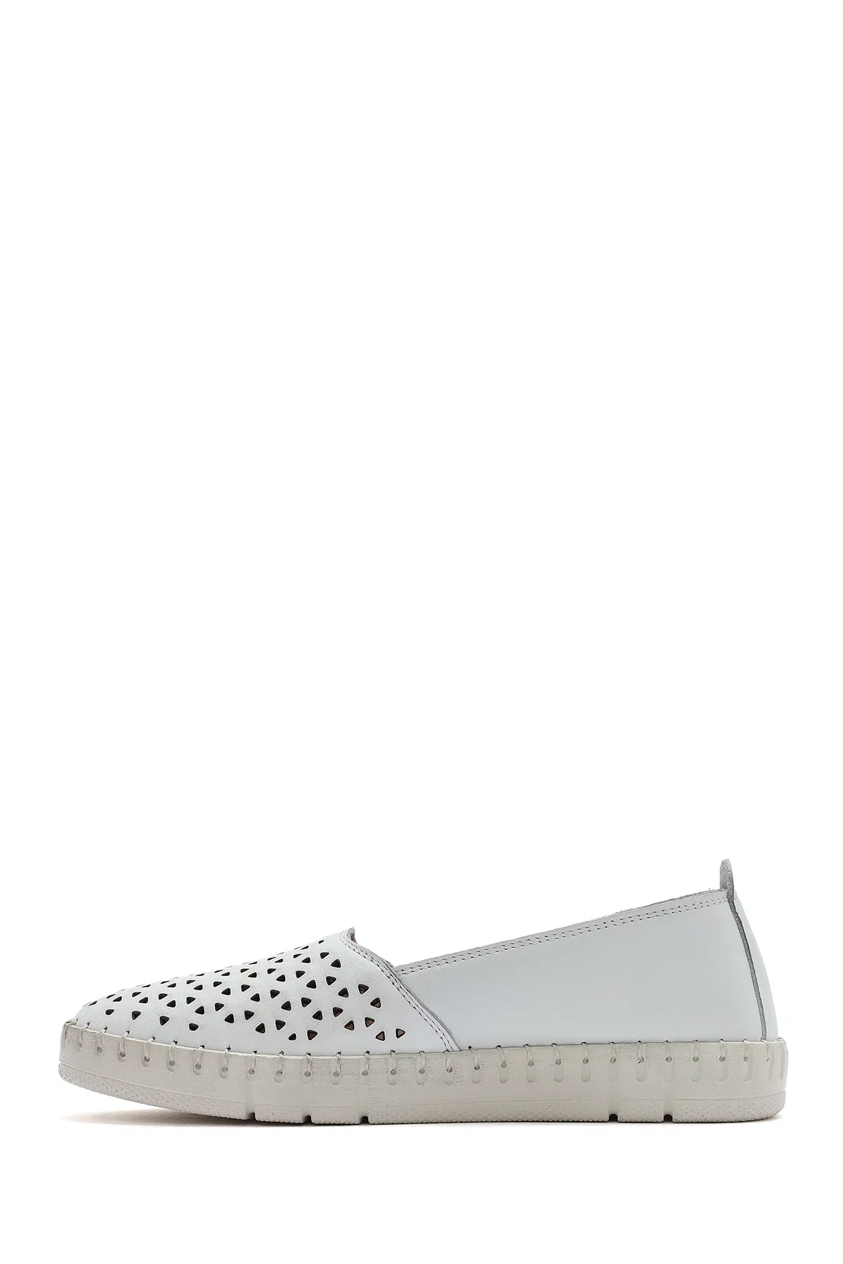 Kadın Beyaz Deri Comfort Loafer - Image 2