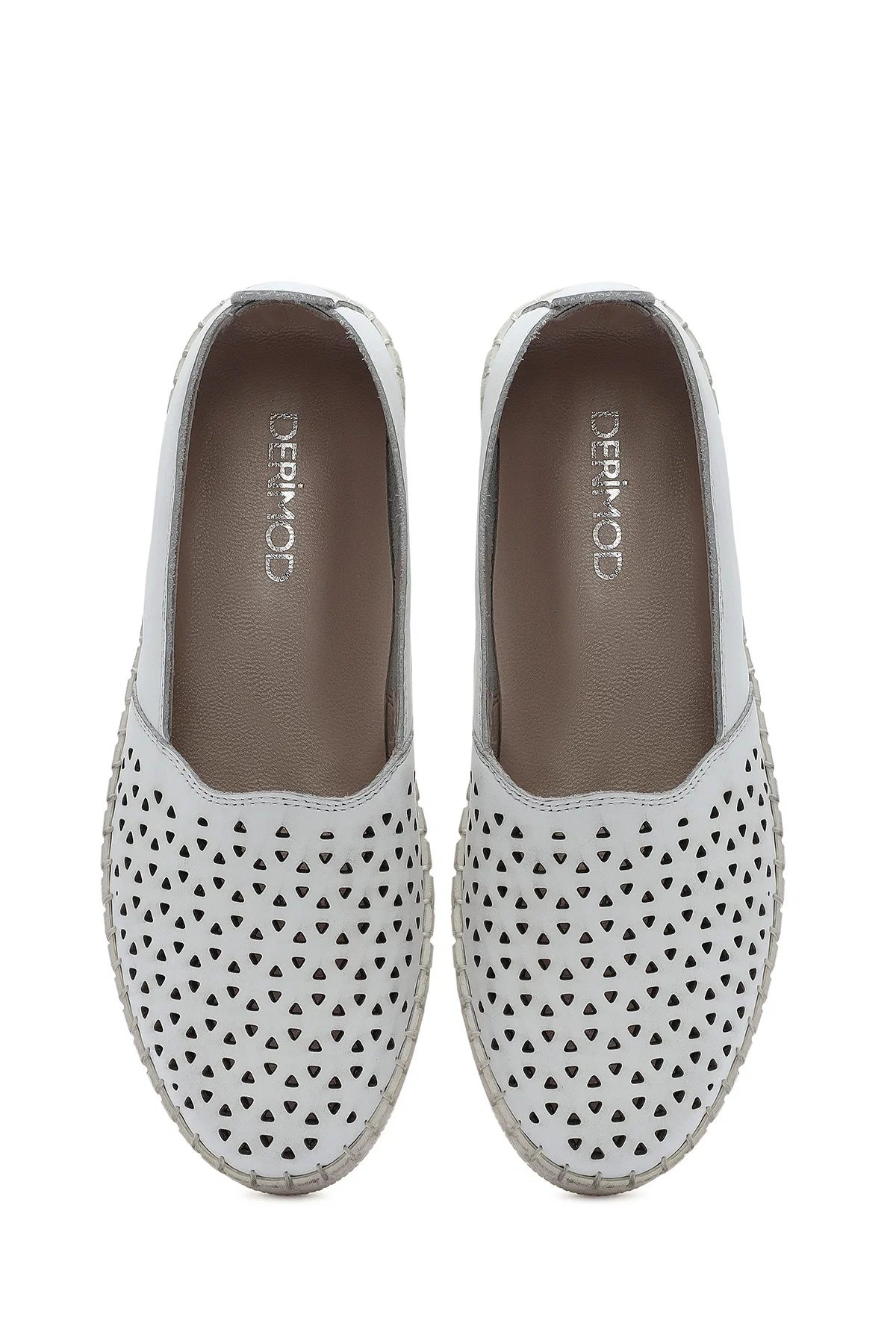 Kadın Beyaz Deri Comfort Loafer - Image 7