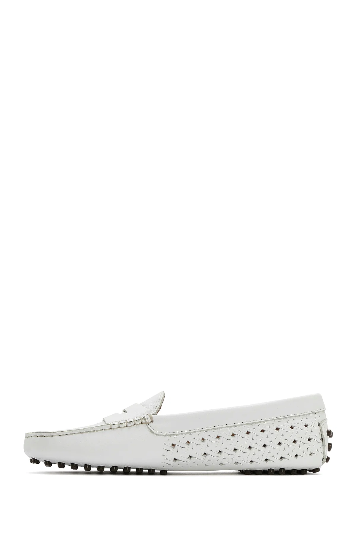 Kadın Beyaz Deri Loafer - Image 2