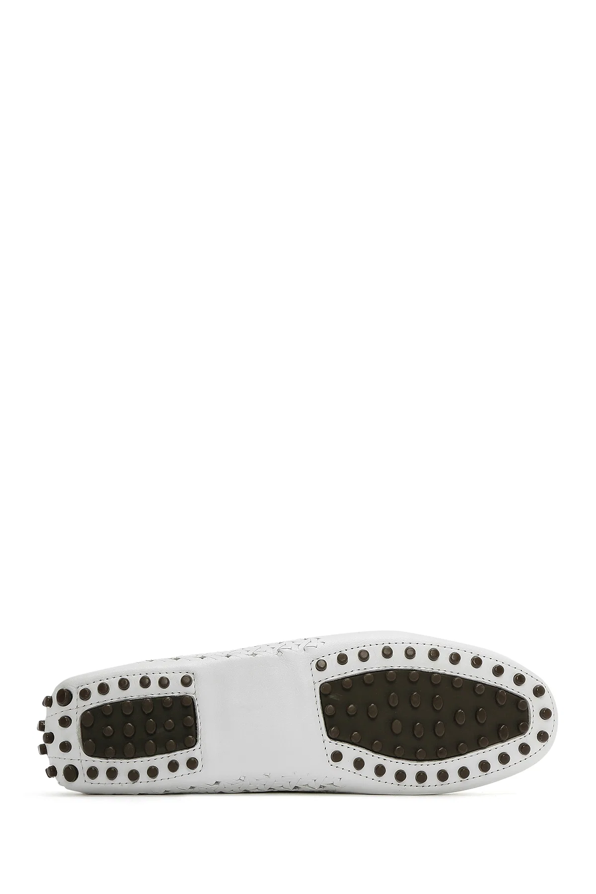 Kadın Beyaz Deri Loafer - Image 4
