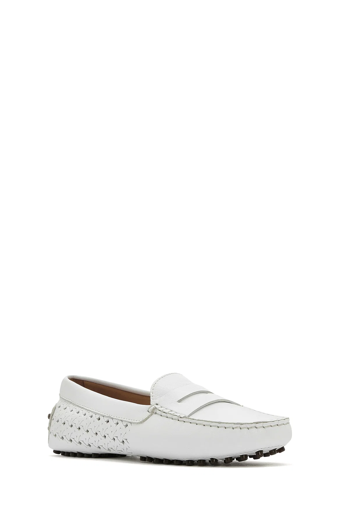 Kadın Beyaz Deri Loafer - Image 6