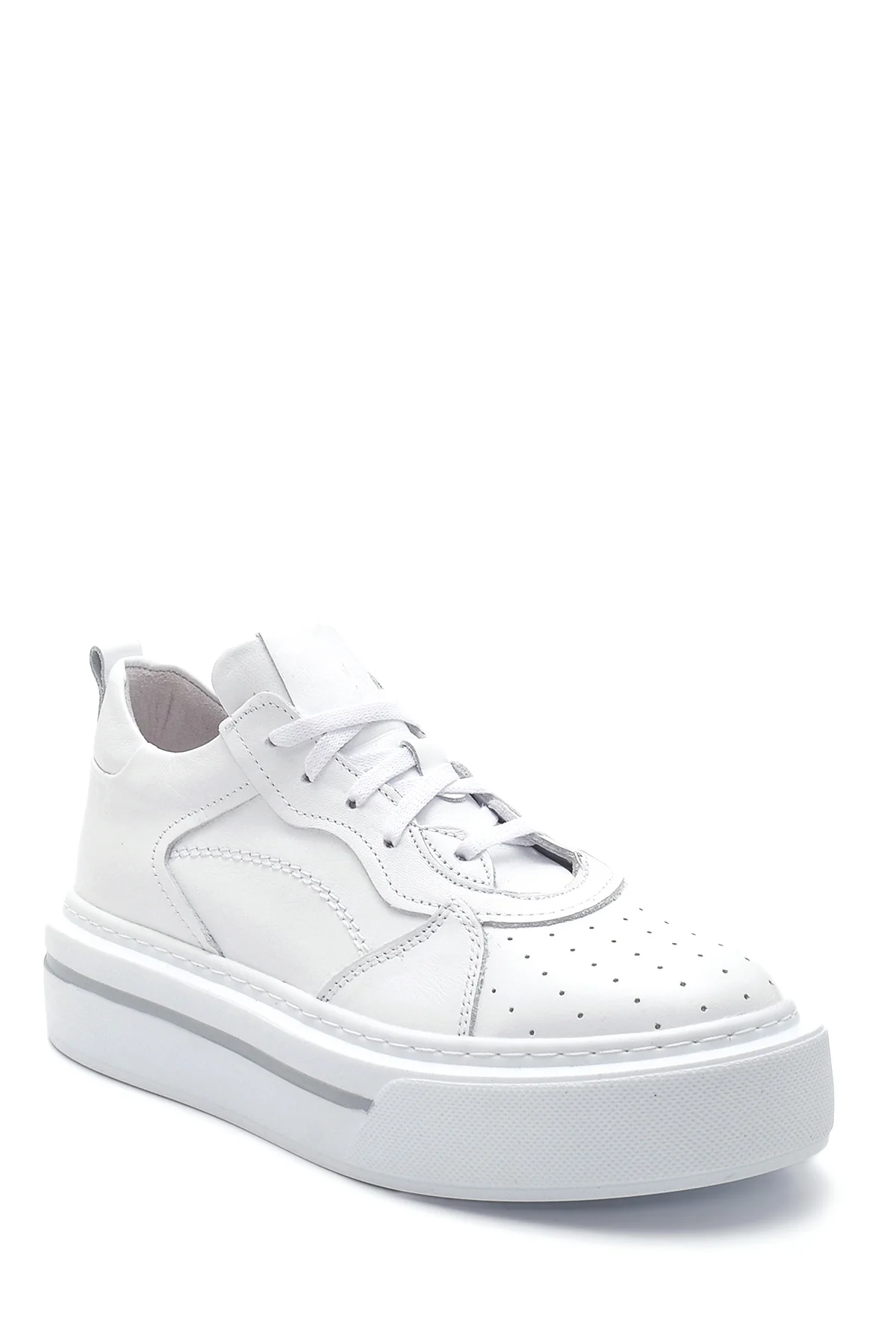 Kadın Beyaz Deri Sneaker - Image 3