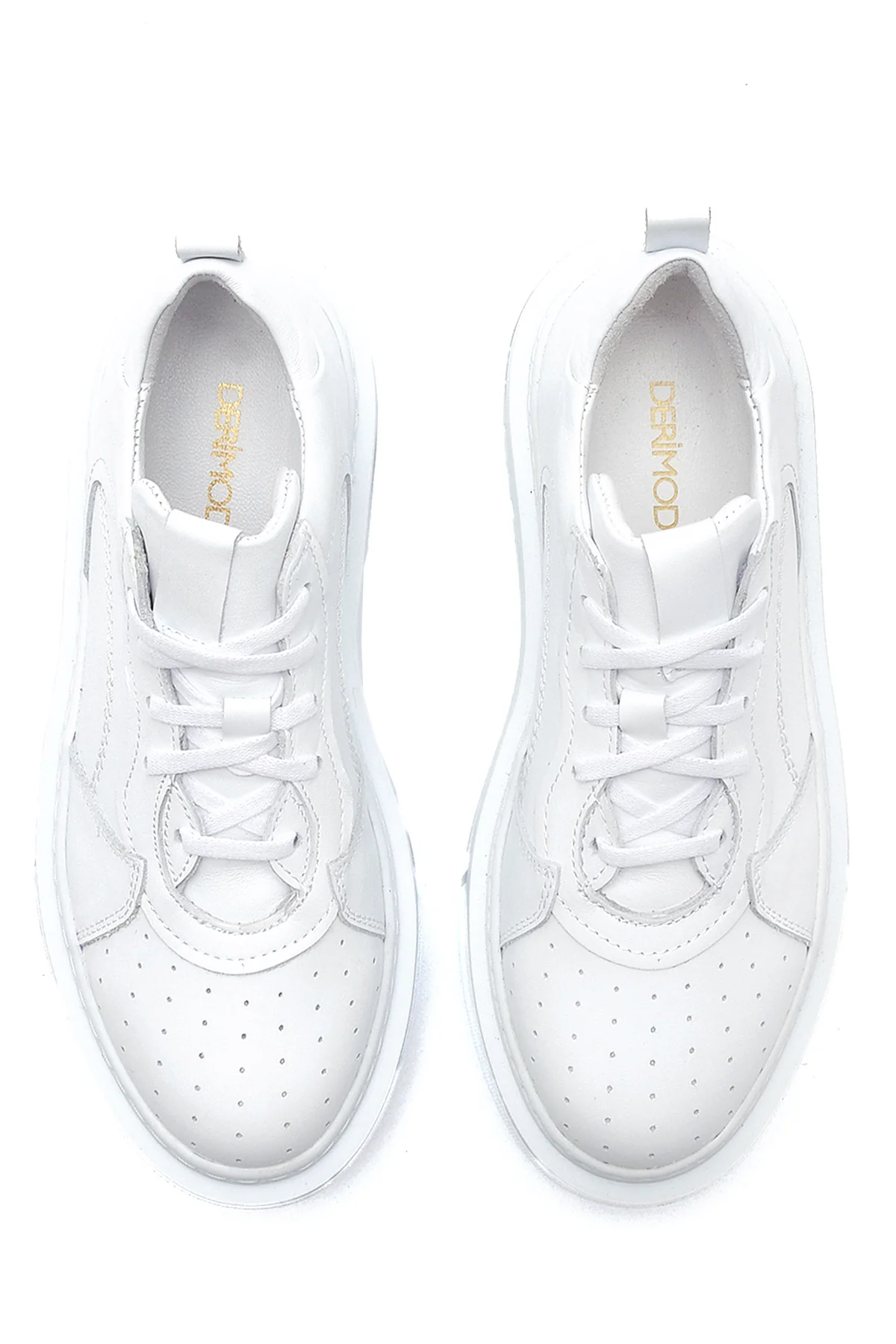 Kadın Beyaz Deri Sneaker - Image 7