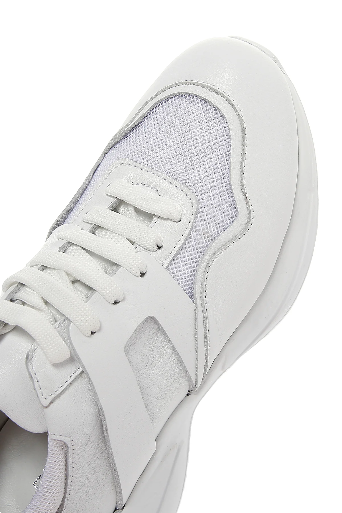 Kadın Beyaz Deri Sneaker - Image 9