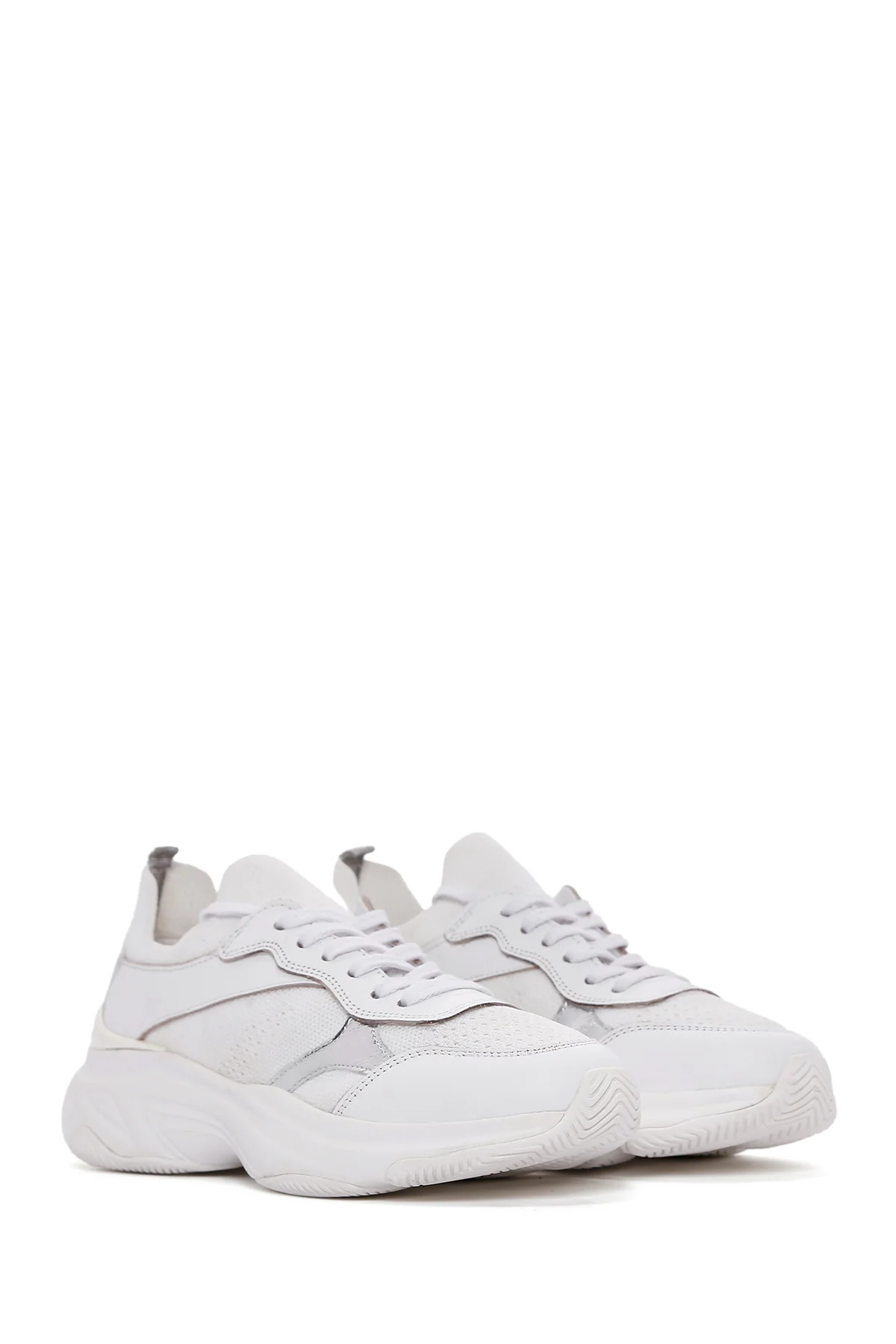Kadın Beyaz Deri Sneaker - Image 3