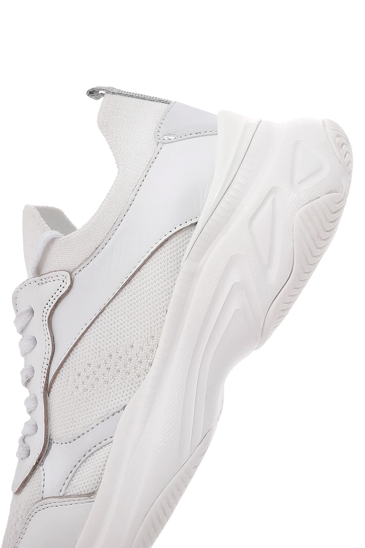 Kadın Beyaz Deri Sneaker - Image 9