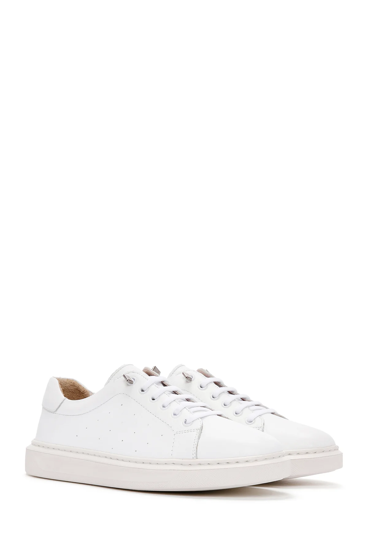 Kadın Beyaz Deri Sneaker - Image 3