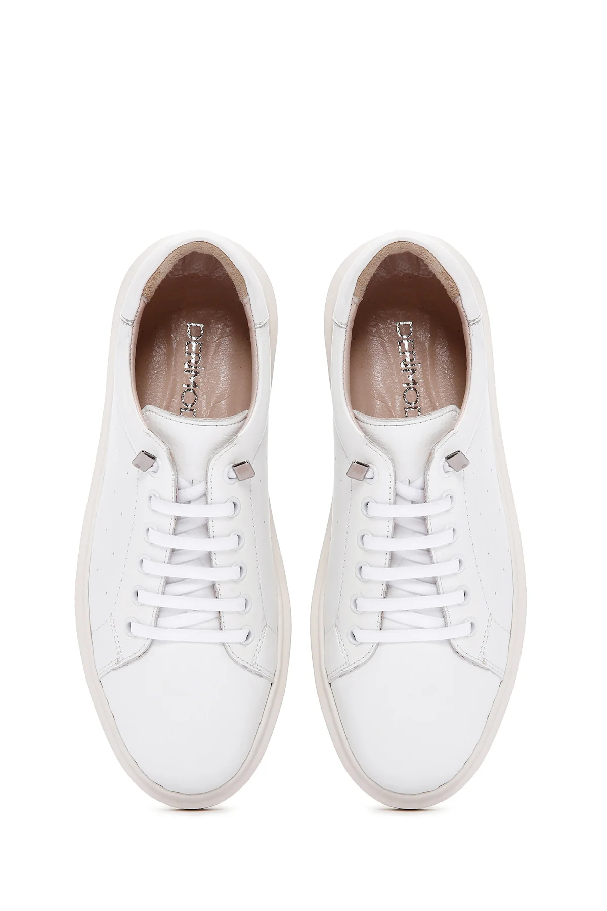 Kadın Beyaz Deri Sneaker - Image 7