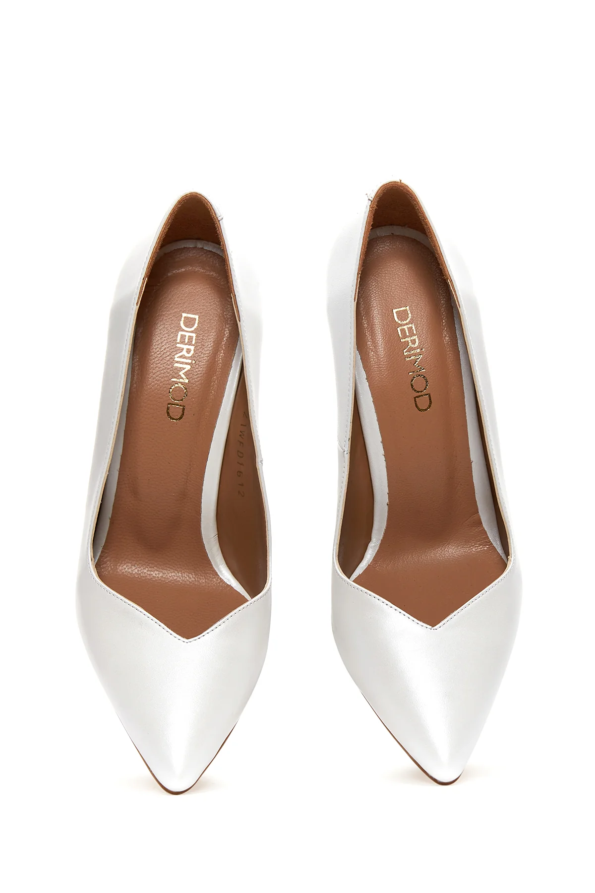 Kadın Beyaz Deri Stiletto - Image 7