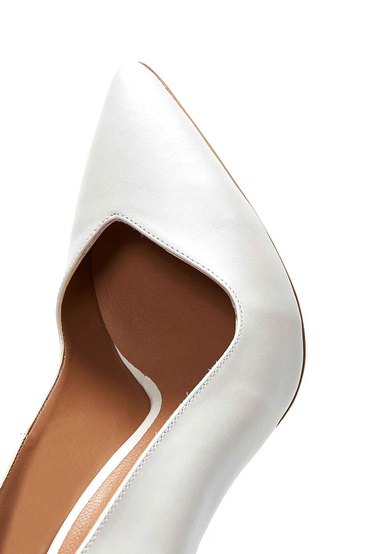 Kadın Beyaz Deri Stiletto - Image 8