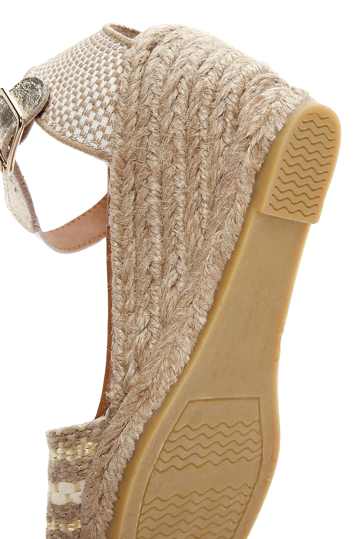 Kadın Beyaz Dolgu Topuk Espadril Sandalet - Image 7