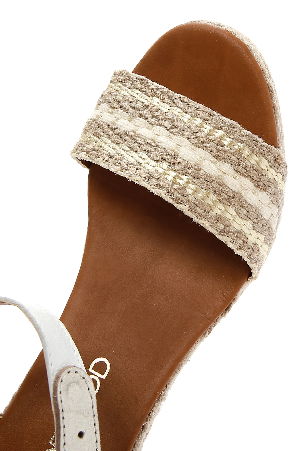 Kadın Beyaz Dolgu Topuk Espadril Sandalet - Image 8