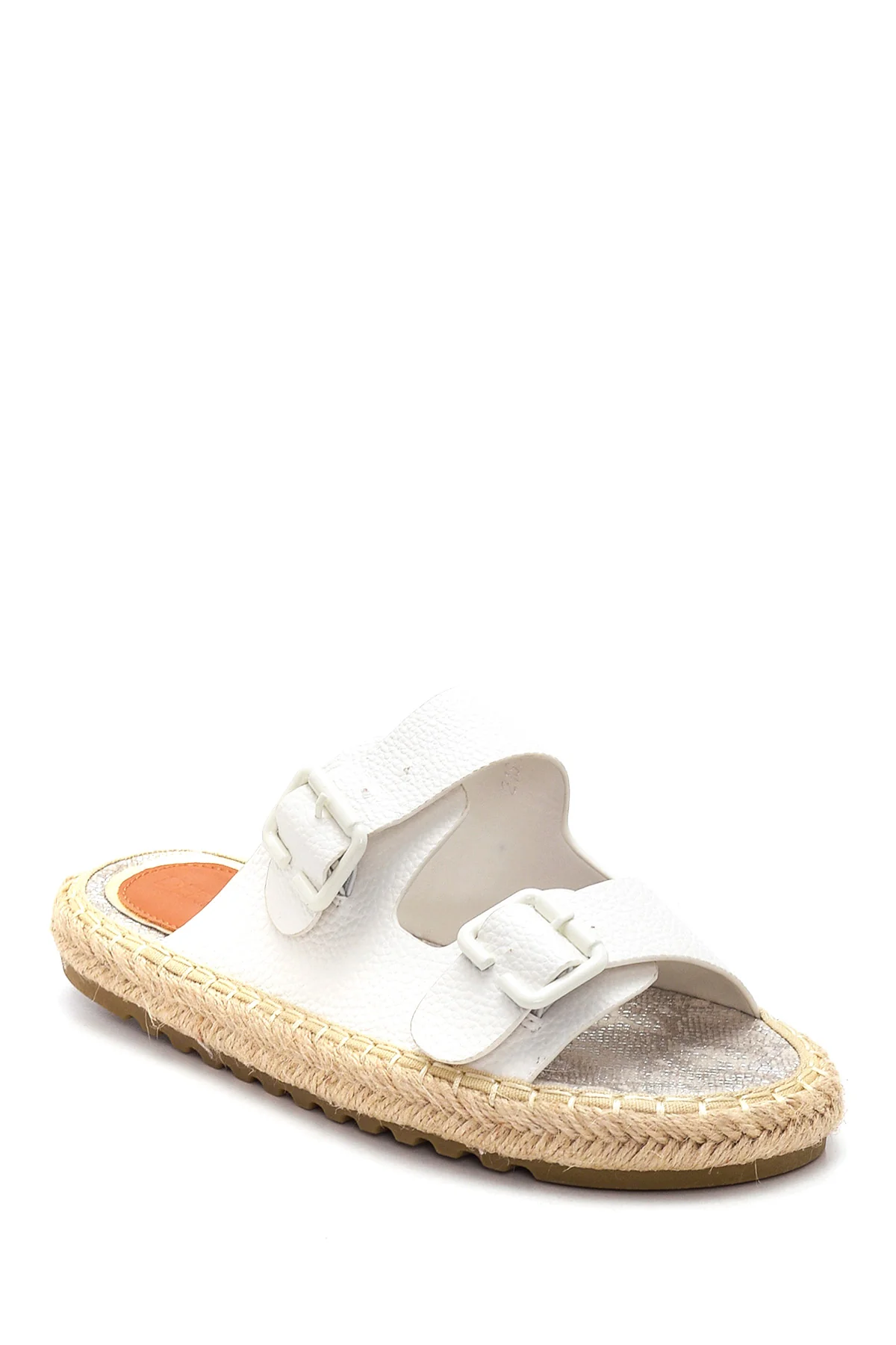 Kadın Beyaz Hasır Espadril Terlik - Image 3