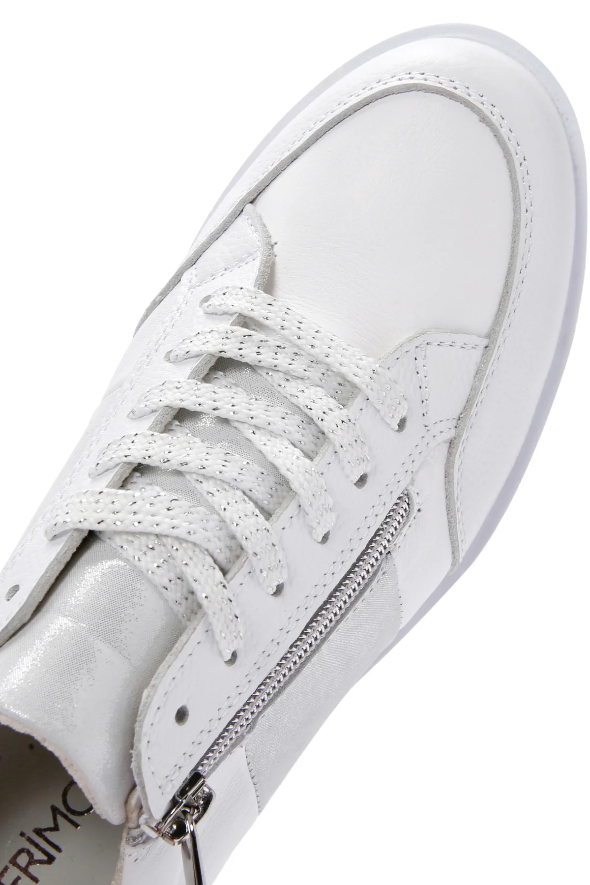Kadın Beyaz Kalın Tabanlı Deri Sneaker - Image 10