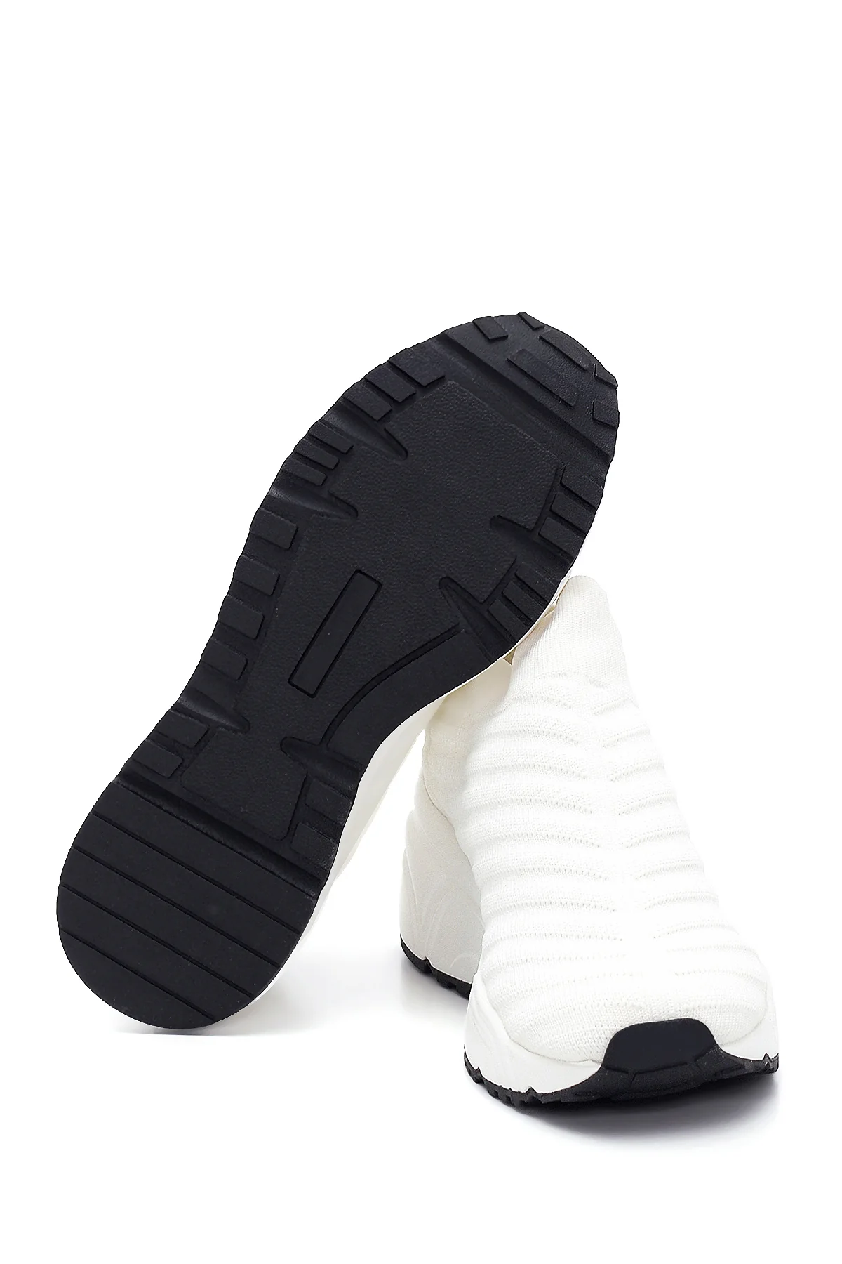 Kadın Beyaz Kalın Tabanlı Sneaker - Image 4