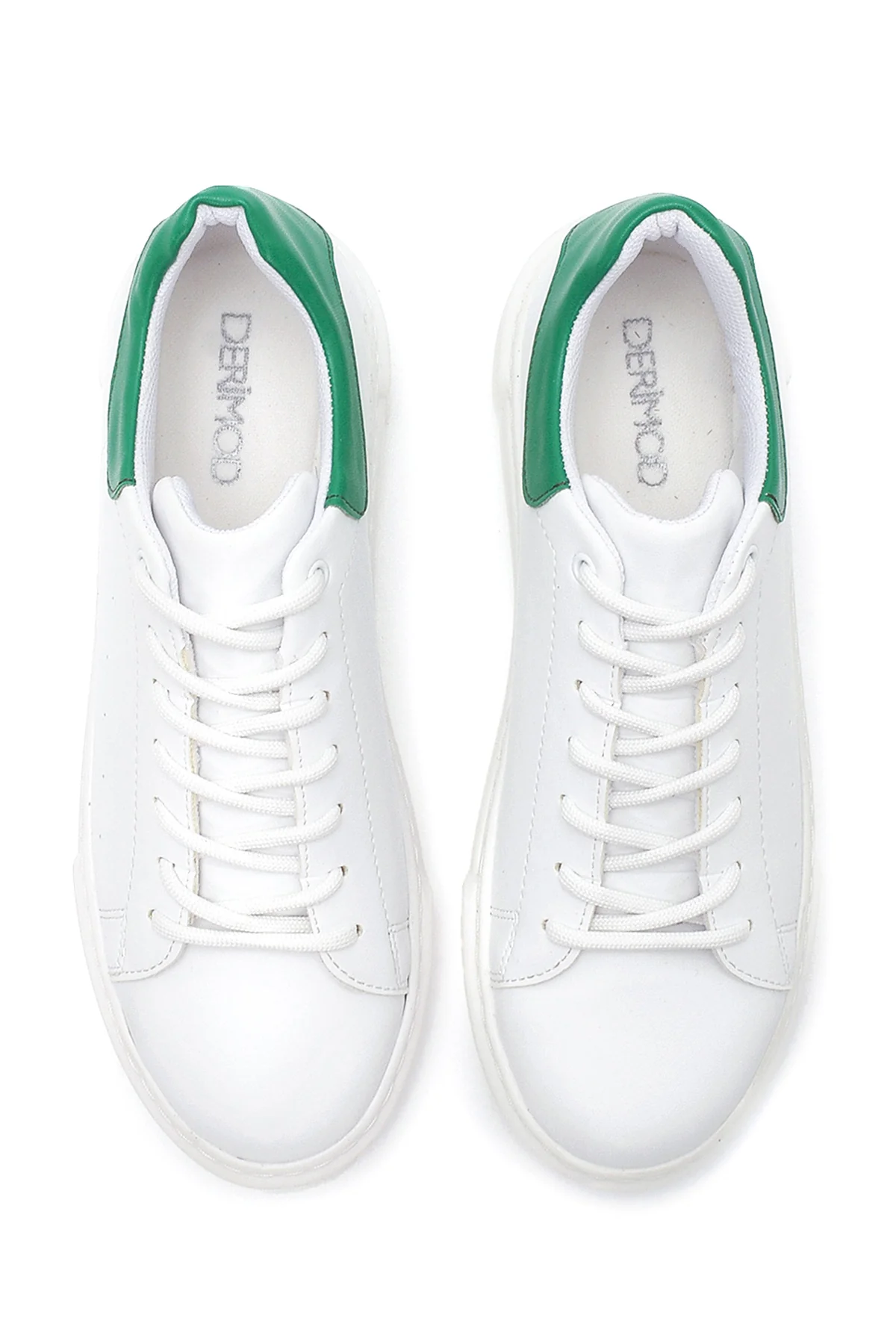 Kadın Beyaz Kalın Tabanlı Sneaker - Image 7