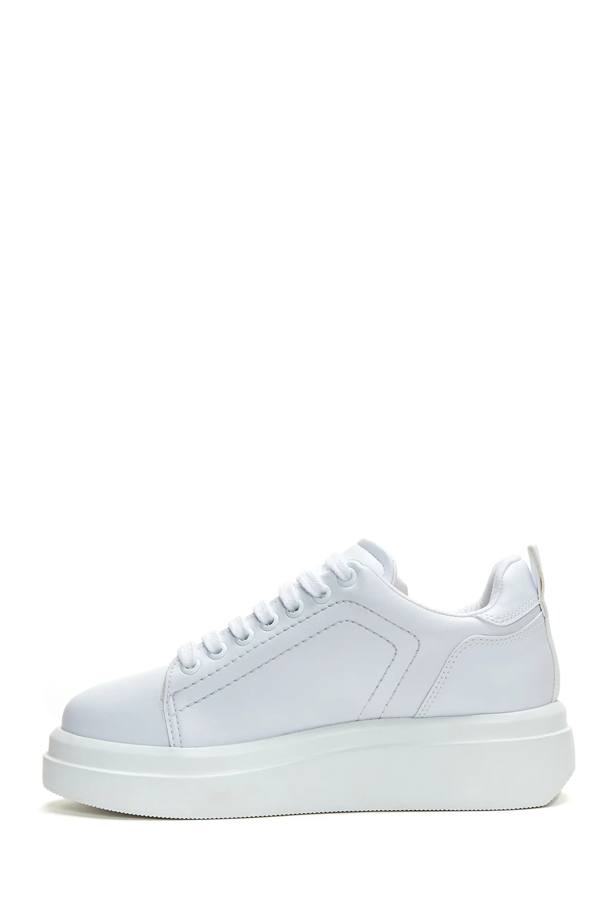 Kadın Beyaz Kalın Tabanlı Sneaker - Image 2