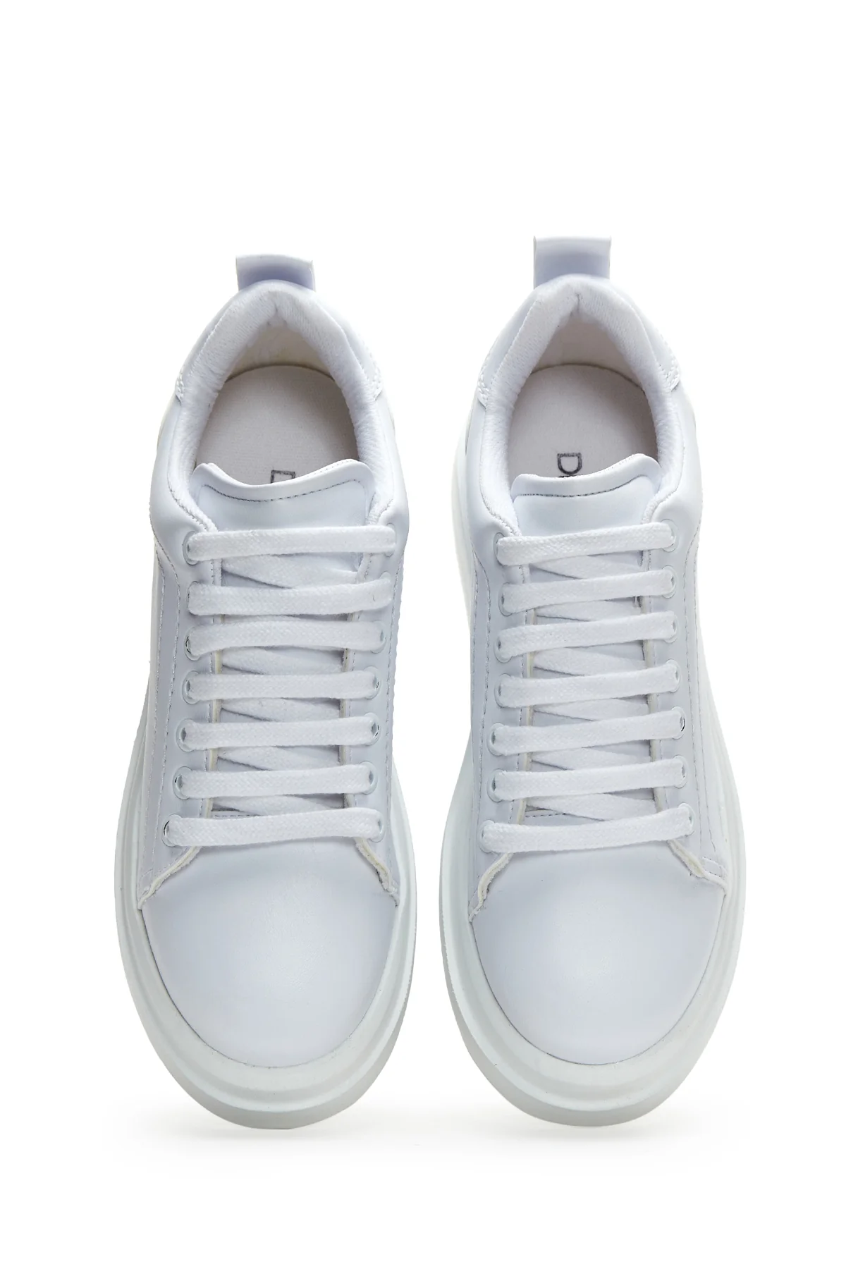 Kadın Beyaz Kalın Tabanlı Sneaker - Image 6
