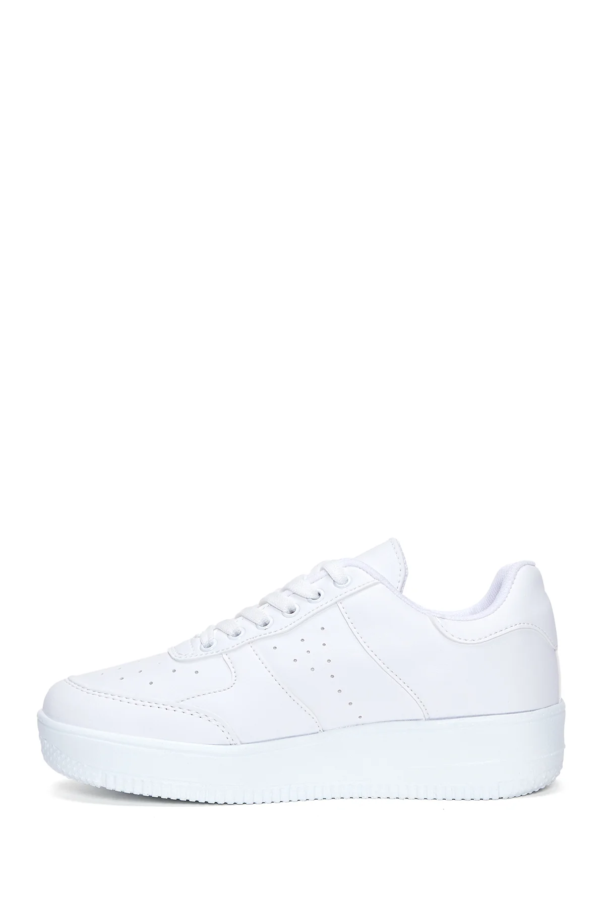 Kadın Beyaz Kalın Tabanlı Sneaker - Image 2