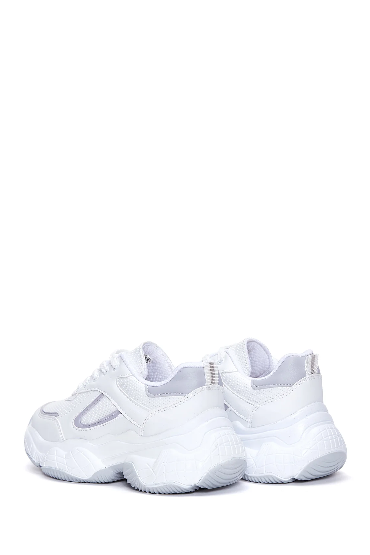 Kadın Beyaz Kalın Tabanlı Sneaker - Image 5