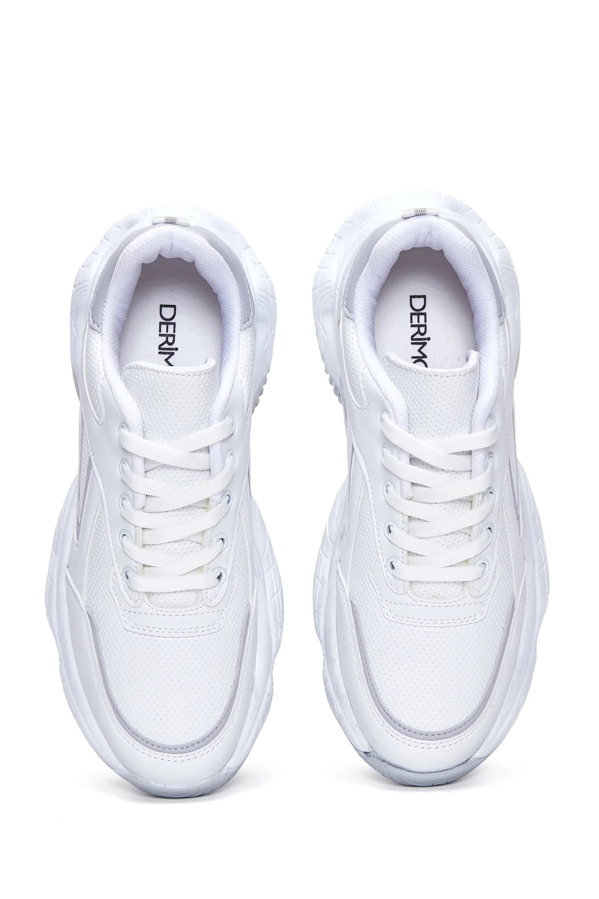 Kadın Beyaz Kalın Tabanlı Sneaker - Image 6