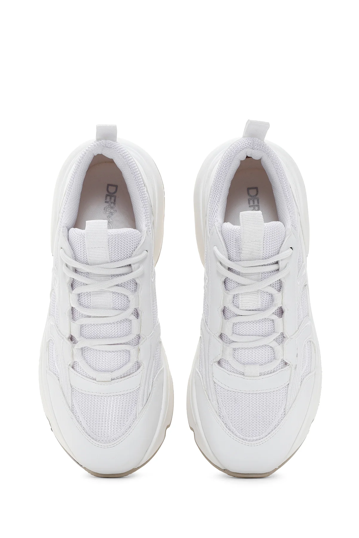 Kadın Beyaz Kalın Tabanlı Sneaker - Image 6