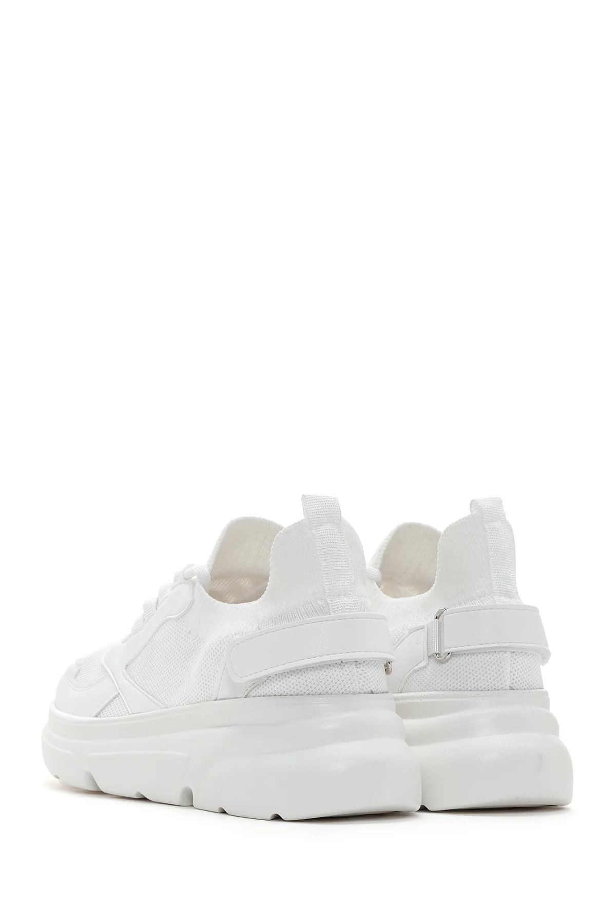 Kadın Beyaz Kalın Tabanlı Sneaker - Image 4