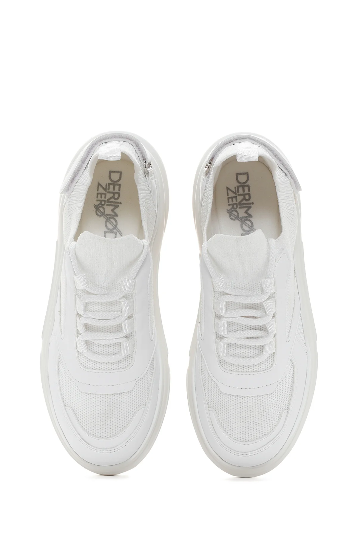 Kadın Beyaz Kalın Tabanlı Sneaker - Image 5