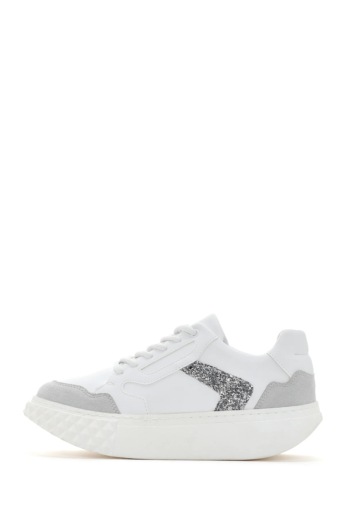 Kadın Beyaz Kalın Tabanlı Sneaker - Image 2