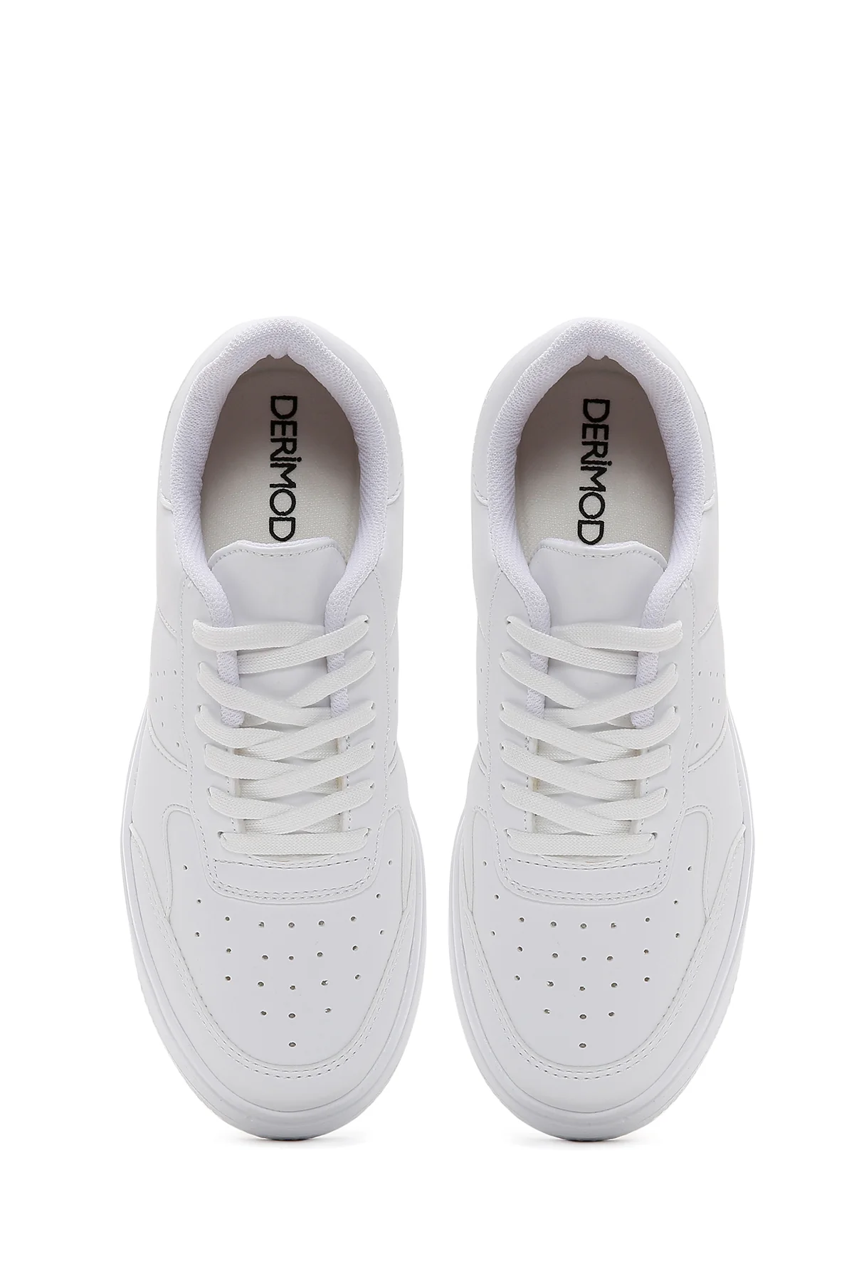 Kadın Beyaz Kalın Tabanlı Sneaker - Image 6