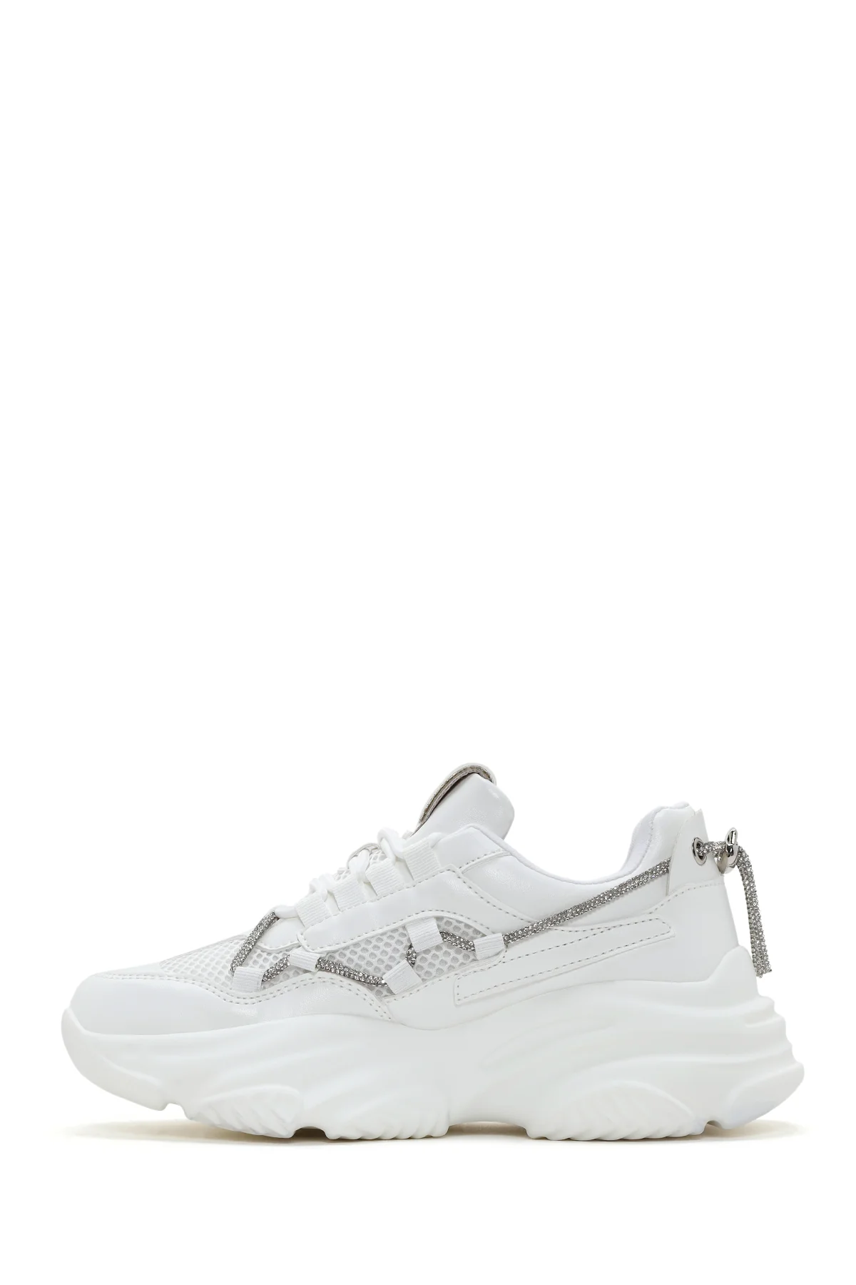 Kadın Beyaz Kalın Tabanlı Sneaker - Image 2