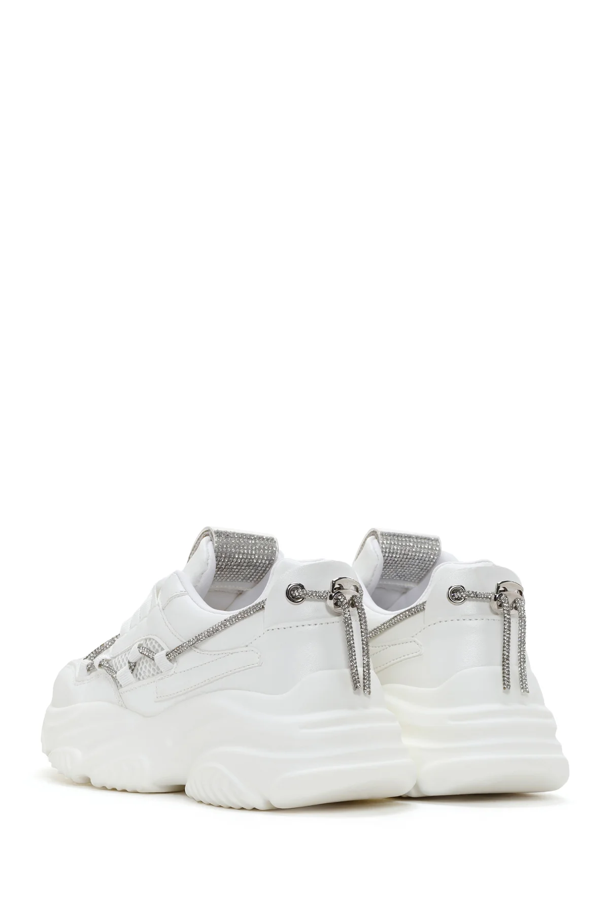 Kadın Beyaz Kalın Tabanlı Sneaker - Image 5