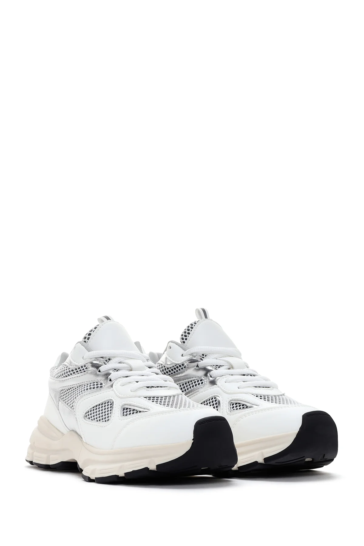 Kadın Beyaz Kalın Tabanlı Sneaker - Image 3