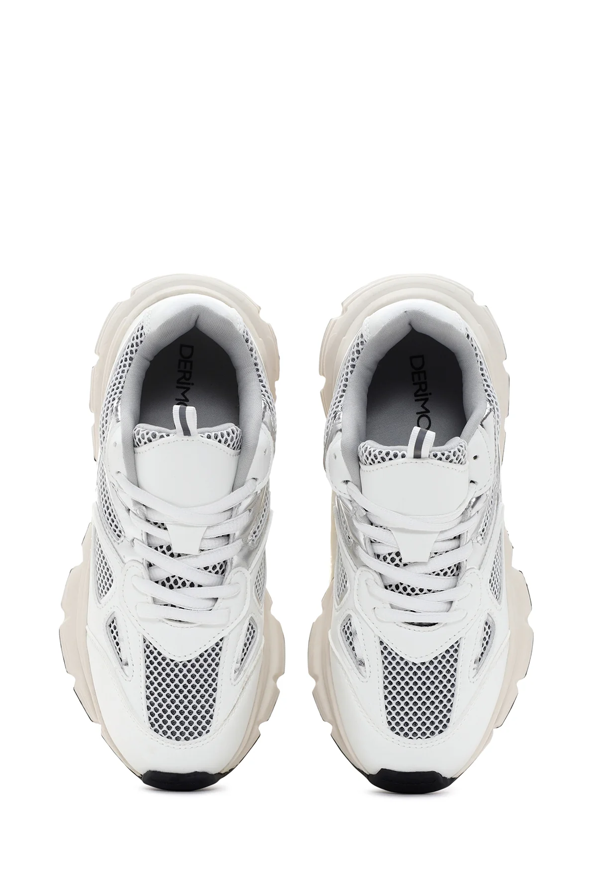 Kadın Beyaz Kalın Tabanlı Sneaker - Image 6