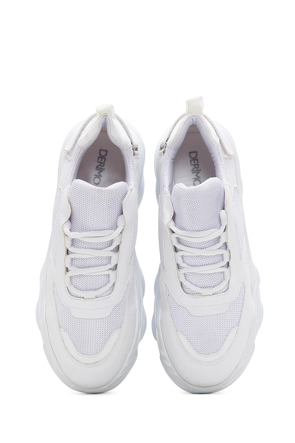Kadın Beyaz Kalın Tabanlı Sneaker - Image 6
