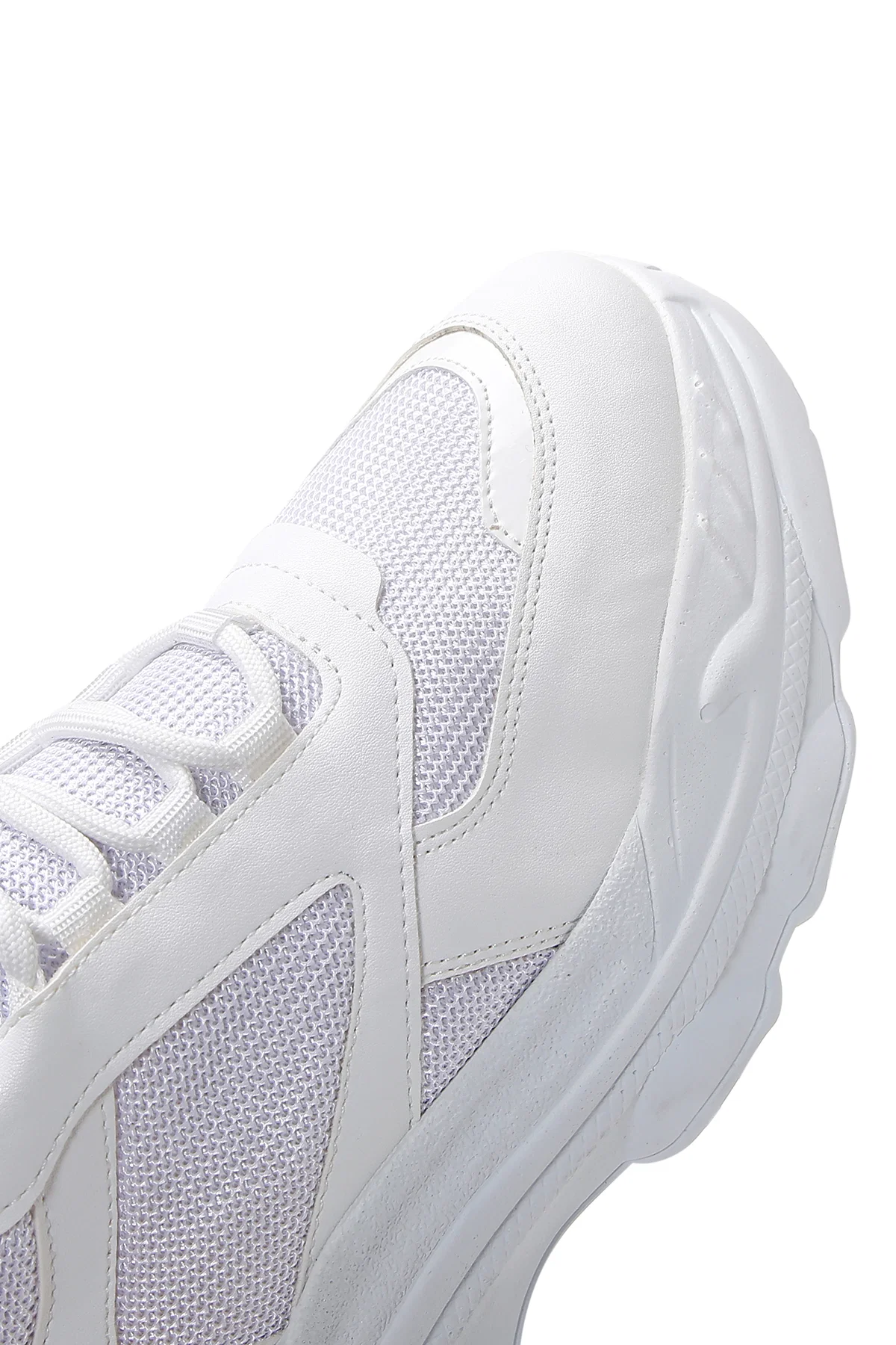 Kadın Beyaz Kalın Tabanlı Sneaker - Image 7