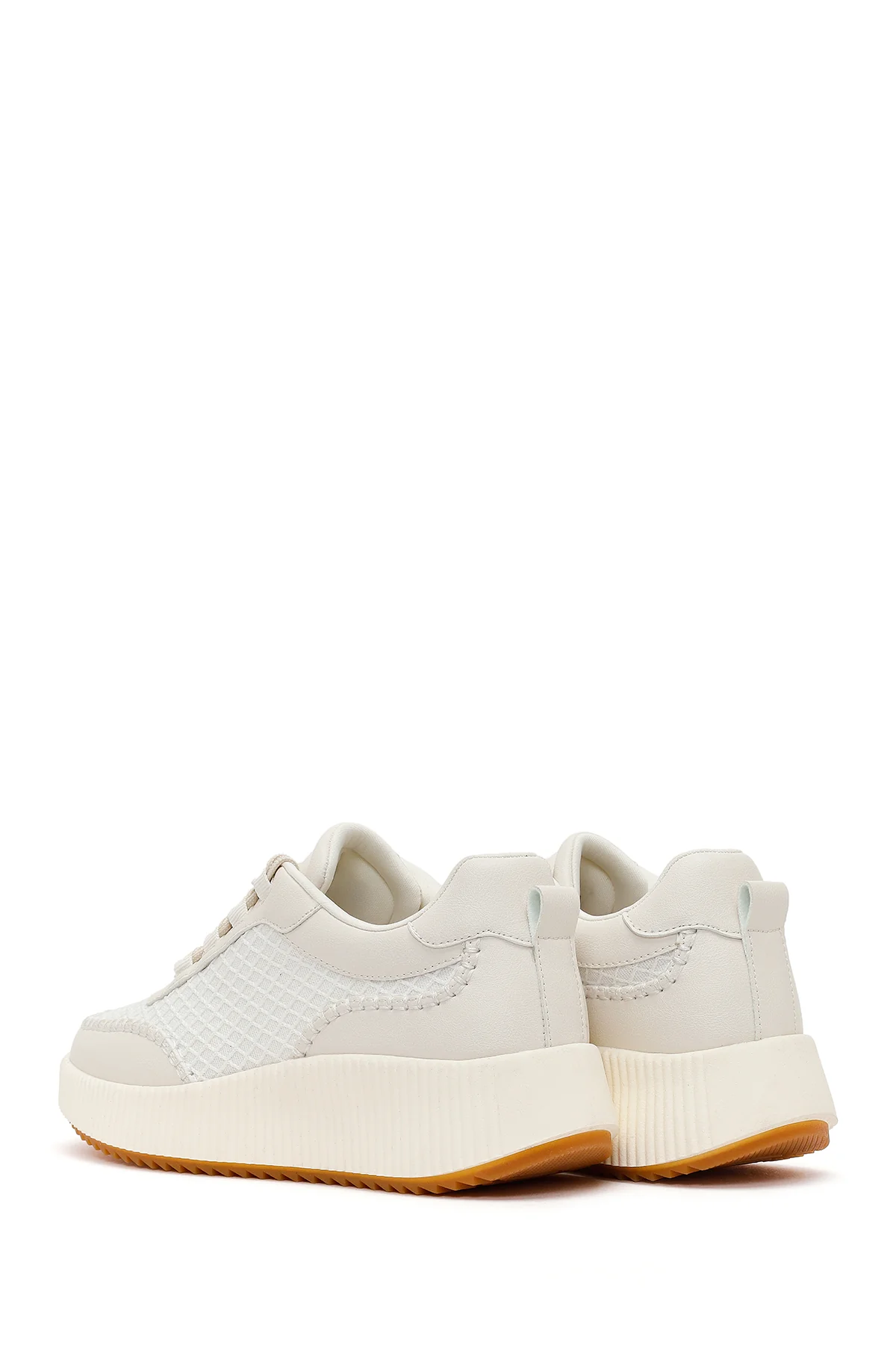 Kadın Beyaz Kalın Tabanlı Sneaker - Image 6