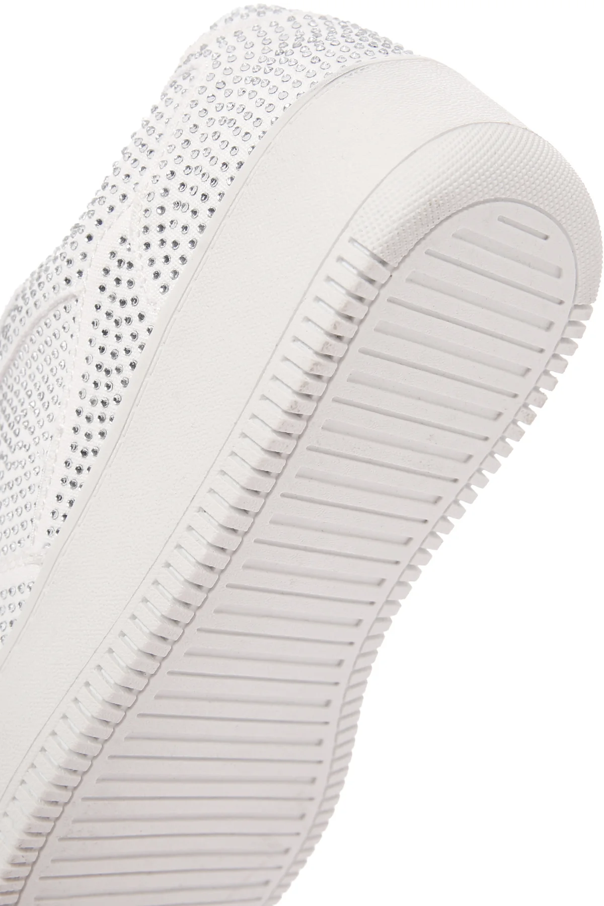 Kadın Beyaz Kalın Tabanlı Taşlı Sneaker - Image 8